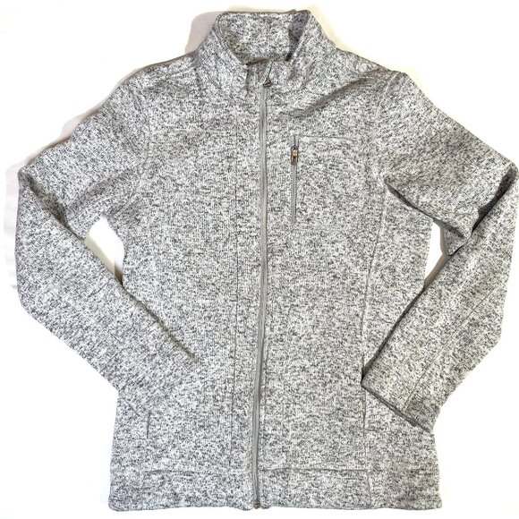 Marc New York Jackets & Blazers - Marc New York Size S Marled Knit Fleece Jacket Full Zip Mock Neck Pockets